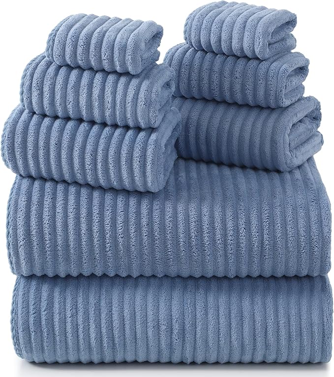 REDKISS Blue Bath Towels Set 8 Piece by REDKISSOnline