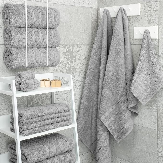 American Soft Linen Luxury 4 Piece Bath Towel Set, 600 GSM 100% Cotton Turkish - Image 2