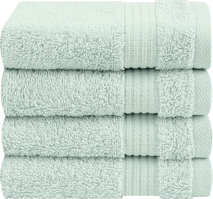 Cotton Paradise 100% Cotton Turkish Washcloth Set by UNITEDHOMETEXTILE