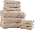 Superior Egyptian Cotton 9-Piece Towel Set, Guest Bath Decor Essentials - Image 2