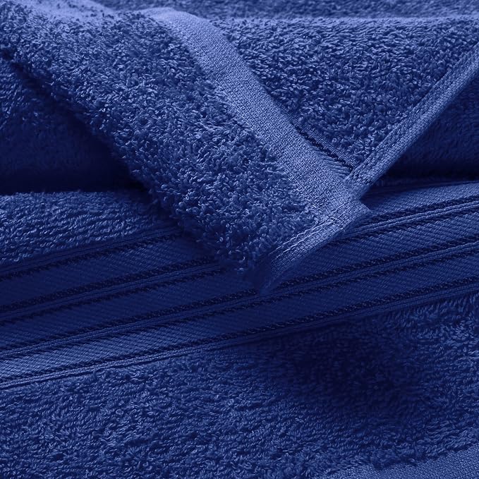BOUTIQUO Ultra Soft 3 Pack Cotton Towel Set, Contains a Bath Towels 28x55 inch - Image 2