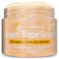 Brown Sugar Scrub Face Foot & Body Exfoliator Infused by M3Naturals