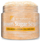 Brown Sugar Scrub Face Foot & Body Exfoliator Infused by M3Naturals