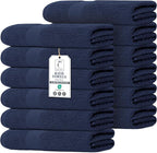 Commercial Bulk Pack of 12 Bath Towels – 100% Cotton Terry 24" x 48" – Ideal by TEXCRAFT