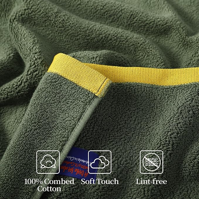REDKISS 100% Cotton 2 Pack Luxury Bath Towels 27 x 54 Inches, Oversized Bath - Image 6