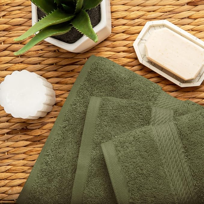 Superior Egyptian Cotton Pile 10 Piece Towel Set, Includes 2 Bath, 4 Hand - Image 4