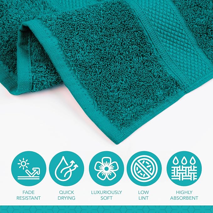 Pleasant Home Bath Towels Set of 6 100% Cotton, 515 GSM | Lightweight, Soft & - Image 3