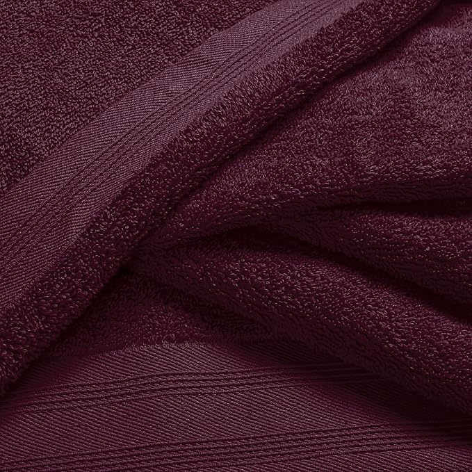 Ultra Soft 6 Pack Cotton Towel Set, Contains 2 Bath Towels 28x55 inch, 2 Hand - Image 2