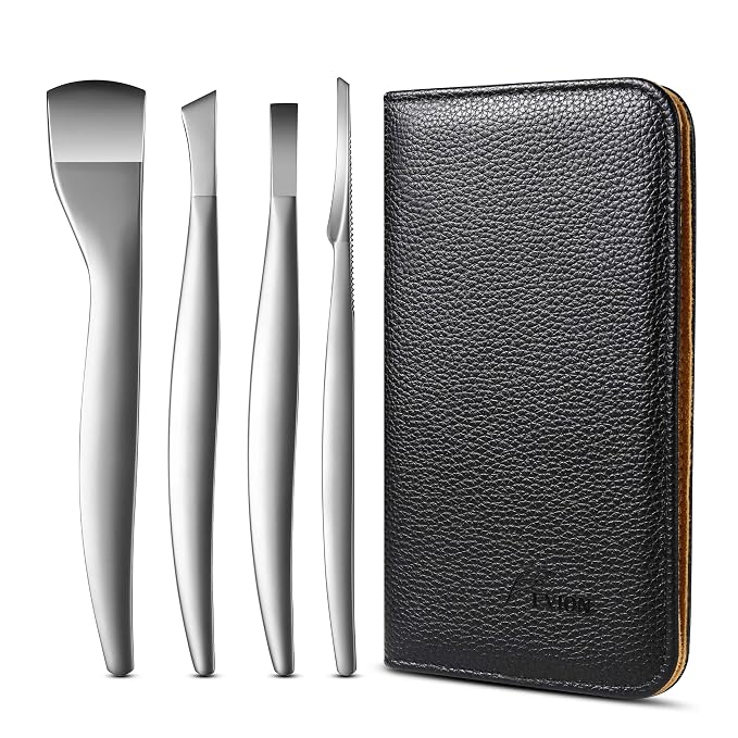 FVION Professional Pedicure Knife Set, Stainless Steel Callus Shaver Foot Blades by BringbeautytoyourlifeProfessionalpersonalcarekitsformanicuresandpedicures