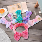 WSYUB Skincare Headband, Tie Dye Color, Soft Coral Fleece, - Image 7