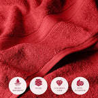 SUPERIOR Egyptian Cotton Pile 6 Piece Towel Set, Includes 2 Bath, 2 Hand - Image 6