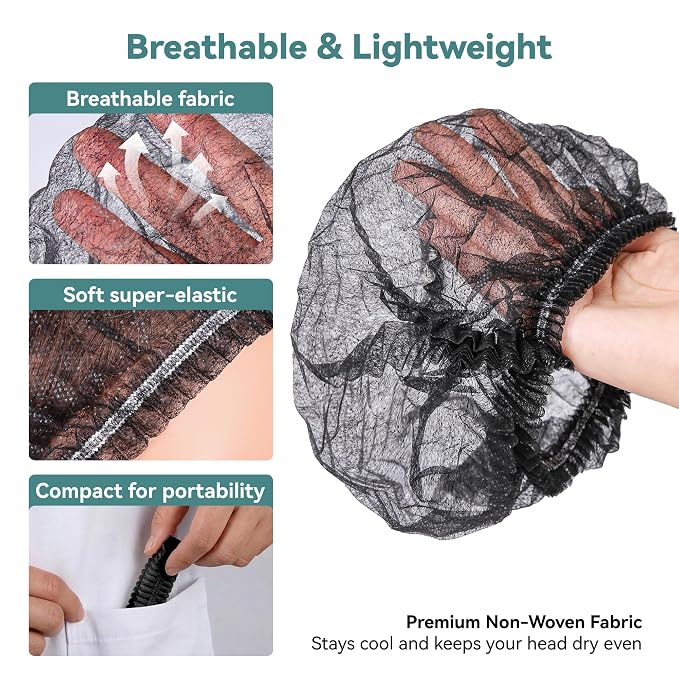 100Pcs Hair Nets for Women & Men -Hair Nets for Food Service Workers, - Image 3