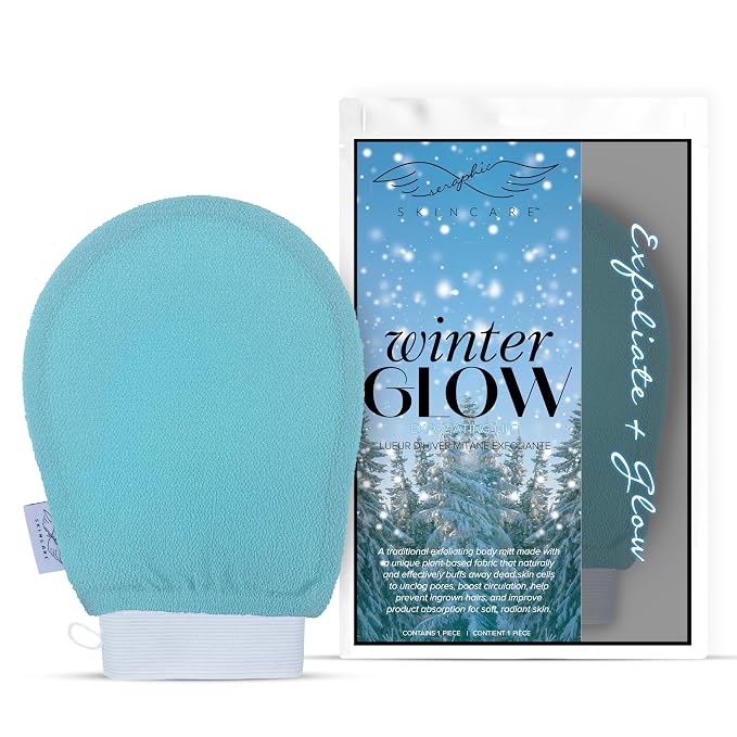 Seraphic Skincare Winter Glow Premium Exfoliating Mitt by SeraphicSkincare