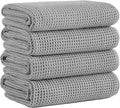 Microfiber Waffle Bath Towels, 4 Pieces, Fast Drying, Lint Free 430 GSM by Unknown