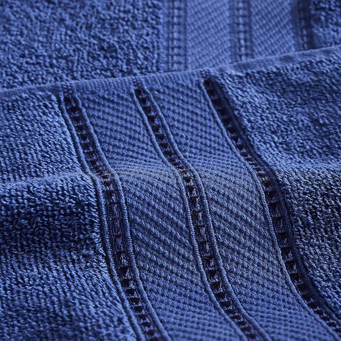 Modern Threads 4-Pack SpunLoft Bath Towel Navy 30x54 - Image 6