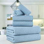 CASA COPENHAGEN Popcorn 6Pcs 100% Egyptian Cotton Large Designer Towels Gift - Image 2