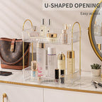 Akinbas 2 Tier Bathroom Organizer Countertop Makeup Perfume Tray Skincare - Image 5