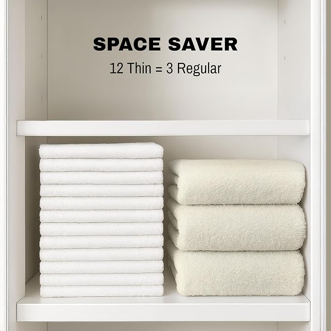 JMR White Bath Towels Bulk Pack of 36 - Image 3