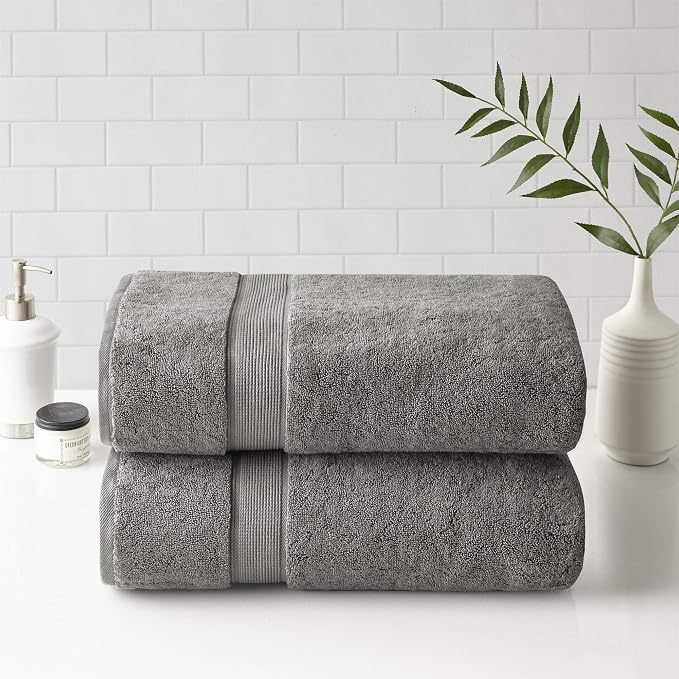 Madison Park 800GSM Bath Sheet Towel Oversized 34" x 68" 2 Pack 100% Cotton - Image 2