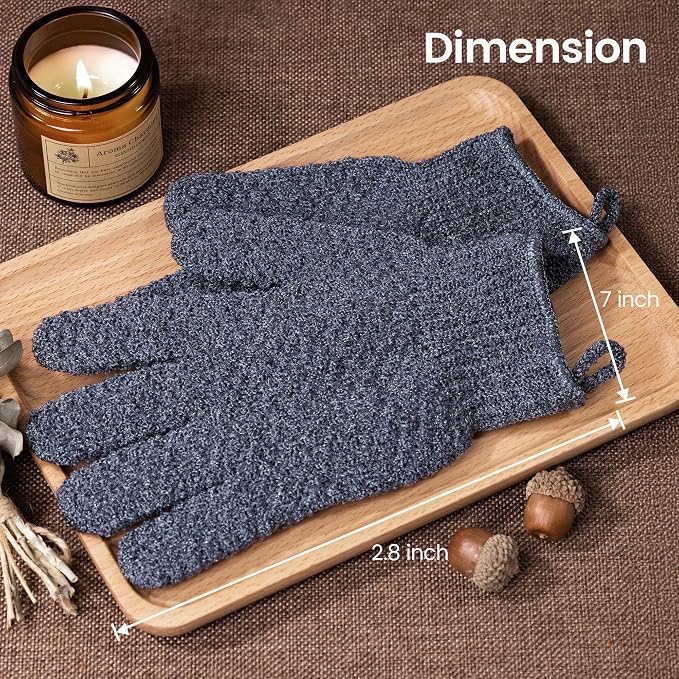 Yiclick Heavy Exfoliating Gloves 4Pcs, Exfoliating Mitts, Body Scrubber - Image 9
