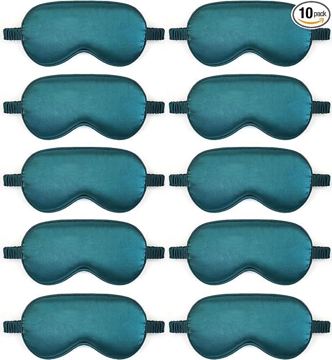 10 Pack Sleep Mask, Silk Eye Mask, by QISEQIRO