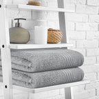 BOUTIQUO 100% Cotton 2 Pack Bath Towel Set 28x55, Eco-Friendly Large Bath Towels - Image 3
