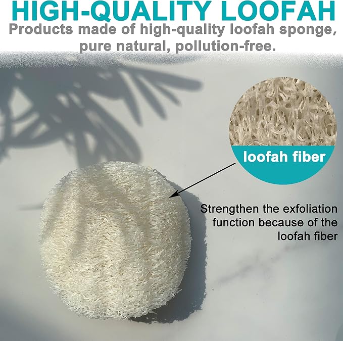 18 pcs/Set Natural Exfoliating Face Pad Loofah Sponge Facial Brush - Image 3