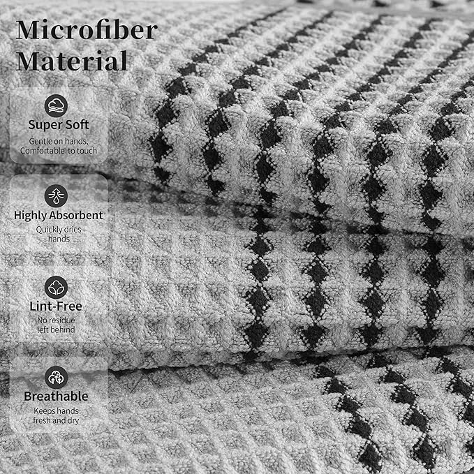 MICROFI New Microfiber Waffle Bath Towels, 2 Pieces, Fast Drying, Lint Free 430 - Image 2