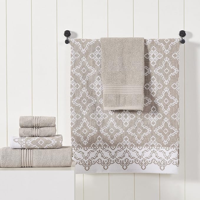Modern Threads Charlize 6-Piece 100% Cotton Towel Set – Reversible Yarn Dyed - Image 2