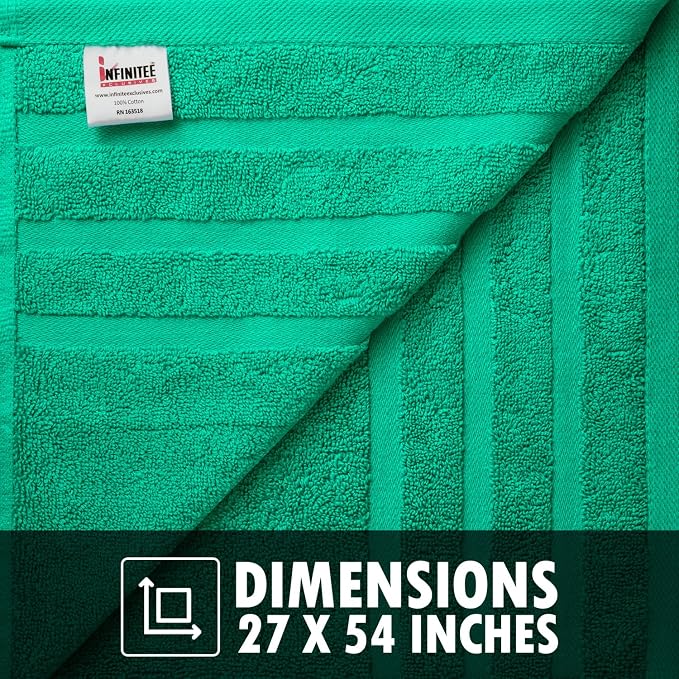 Infinitee Xclusives 100% Cotton Luxury Bath Towels Set of 2 - Image 7