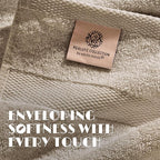 Wealuxe Taupe Bath Towels 27x54 Inch, Cotton Towel Set - Image 3