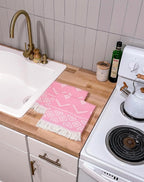 RAY SILVER Aztec Turkish Hand Towels Set of 2 100% Cotton Peshtemal Soft Feel - Image 3