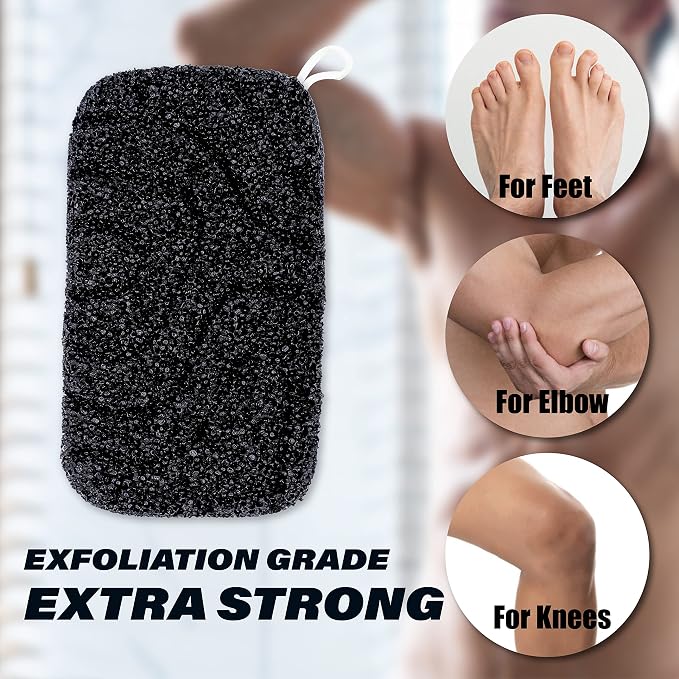 myHomeBody Extra Exfoliating Body Scrubber, Bath Sponge - Image 4