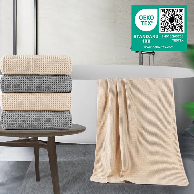 POLYTE 430 GSM Microfiber Oversize Quick Dry Lint Free Bath Towel, 60 x 30 in - Image 3