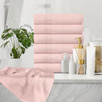 White Classic Luxury Pink Hand Towels - Image 6