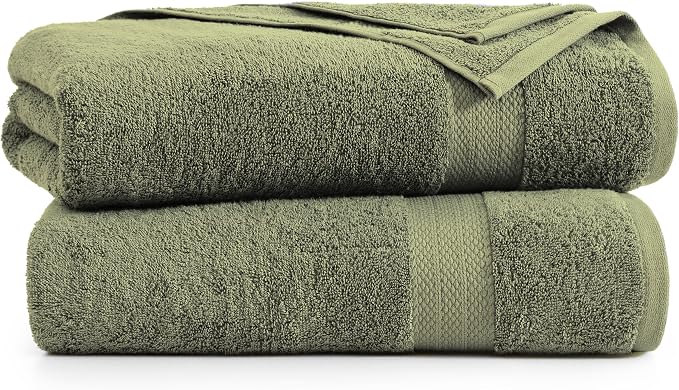 LANE LINEN 100% Ring Spun Cotton Luxury Bath Sheet 2 Pcs - Image 2