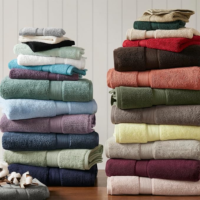 Madison Park 800GSM Bathroom Towel Set of 8 100% Cotton Bath Towel Set - Image 7