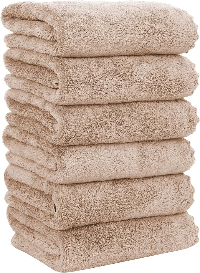 MOONQUEEN 6 Pack Premium Hand Towels by MOONQUEEN