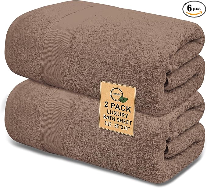 Softolle 100% Cotton Luxury Bath Sheets by Softolle