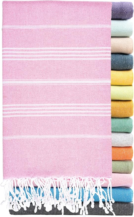 Ray Silver Turkish Beach Towel – 100% Cotton 40x71 Quick Dry Oversized Sand by RaySilver