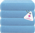 CASA COPENHAGEN EcoPop 4Pcs 100% Cotton Large Designer Towels Gift Set- Dusty by CASACOPENHAGEN