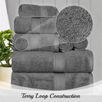 SUPERIOR Egyptian Cotton Pile Bath Towel Set of 2, Ultra Soft Luxury Towels - Image 8