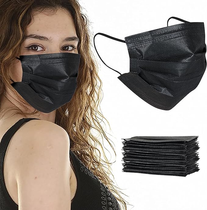 akgk 200pcs Disposable Face Masks, 3 Ply Disposable Masks by akgk