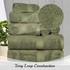 SUPERIOR Egyptian Cotton Pile 3 Piece Towel Set, Includes 1 Bath, 1 Hand - Image 7