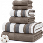 Modern Threads Pax 6-Piece Reversible Yarn Dyed Jacquard Towel Set by ModernThreads