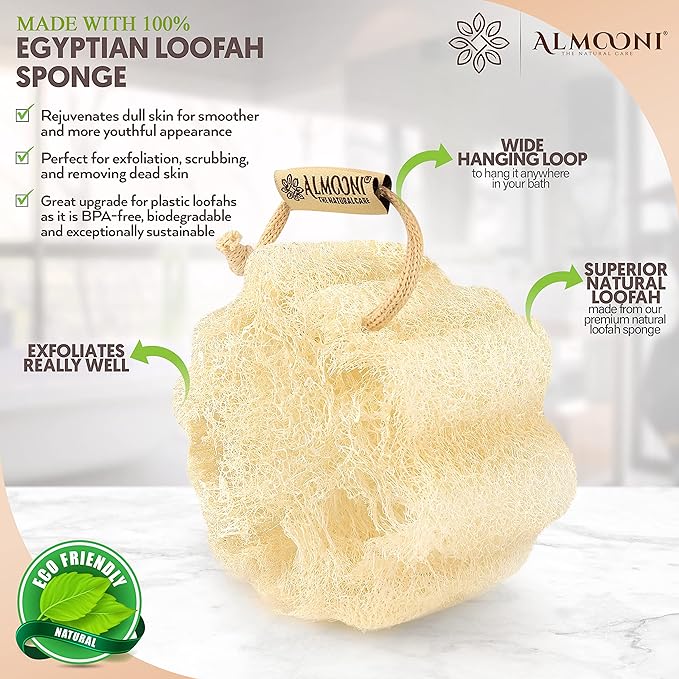 Almooni Mini Natural Loofah Sponge - Image 2