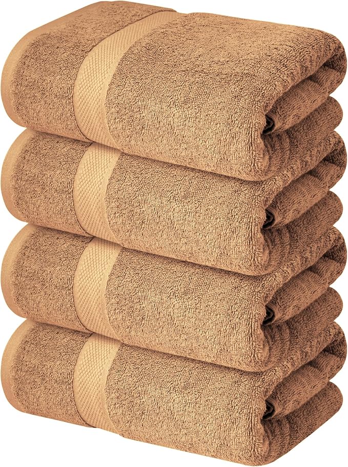 Infinitee Xclusives Luxury 100% Ring-Spun Cotton Bath Towels Set of 4 – Soft - Image 6