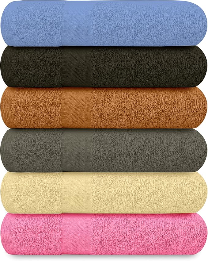 QUBA LINEN 100% Cotton Bath Towels-27x54inch - Image 2