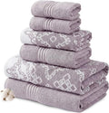 Modern Threads Charlize 6-Piece 100% Cotton Towel Set–Reversible Yarn Dyed by ModernThreads