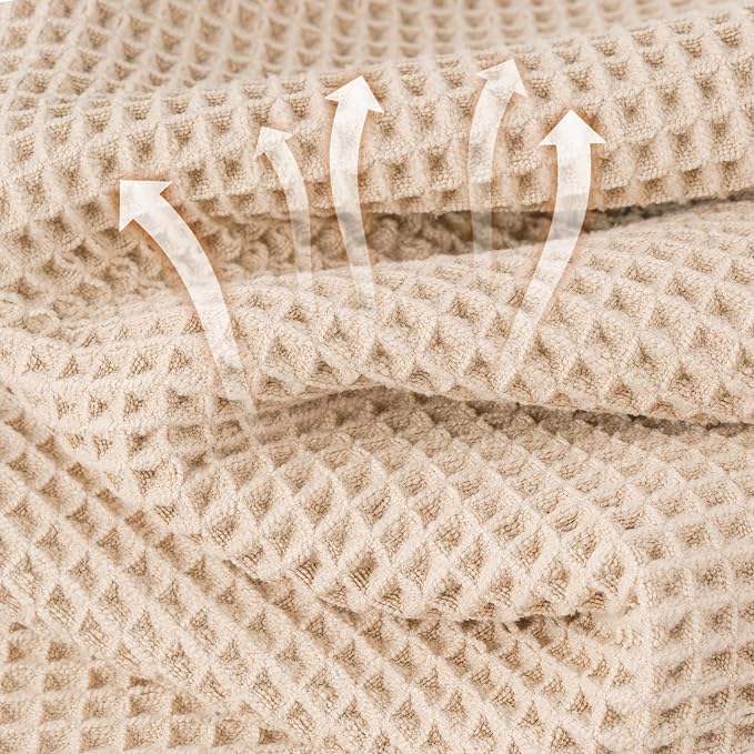MICROFI New Microfiber Waffle Bath Towels, 2 Pieces, Fast Drying, Lint Free 430 - Image 2
